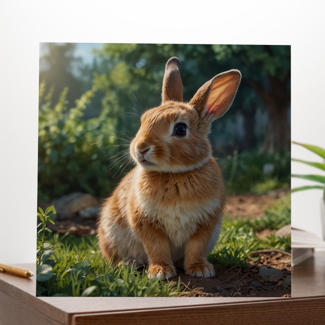 Cute Bunny English cottage garden Easter  Foam Board (In Situ (Office))