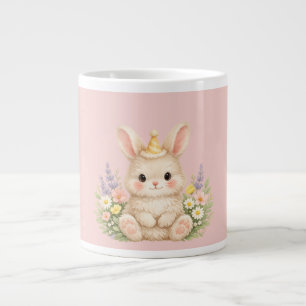 Cute Bunny European Cottage Garden Giant Coffee Mug