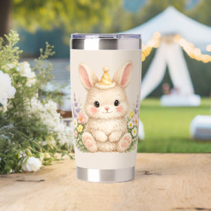 Cute Bunny European Cottage Garden Insulated Tumbler