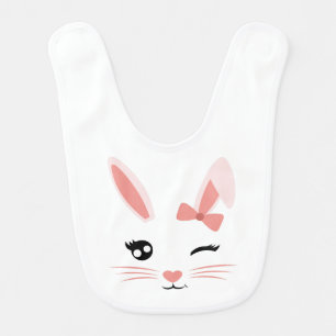 Cute Bunny Face  Baby Bib