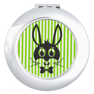 Cute Bunny Face Boy Cartoon Easter Rabbit Compact Mirror