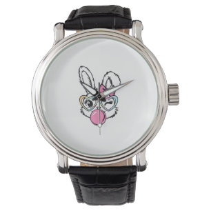 Cute Bunny Face Bubblegum Glasses Pink Coquette Bo Watch