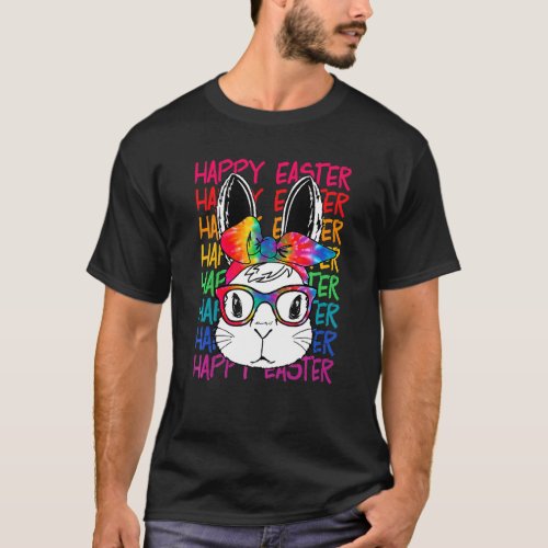 Cute Bunny Face Colorful Bunny Happy Easter Day Wo T_Shirt