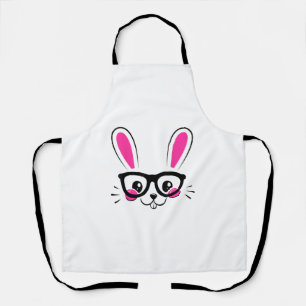 Cute Bunny Face Easter Bunny Funny Rabbit Girls Ea Apron