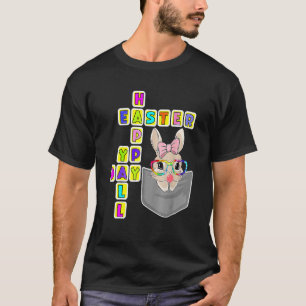 Cute Bunny Face Leopard Glasses Headband Happy Eas T-Shirt