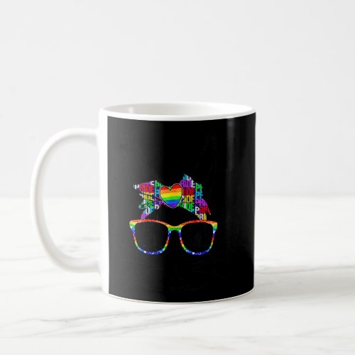 Cute Bunny Face Rainbow Glasses With Lgbt Pride Ea Coffee Mug