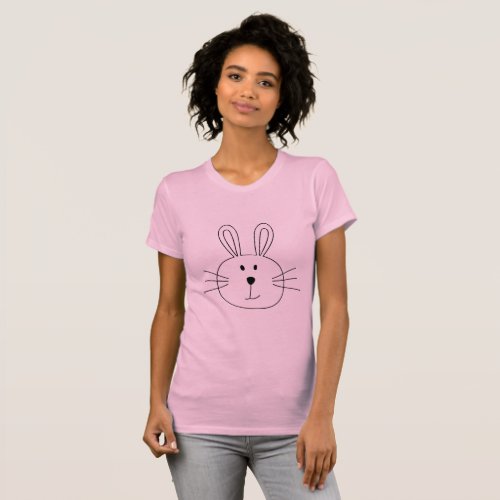 Cute Bunny Face T_Shirt