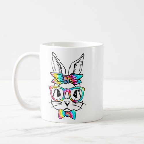 Cute Bunny Face Tie  Coffee Mug