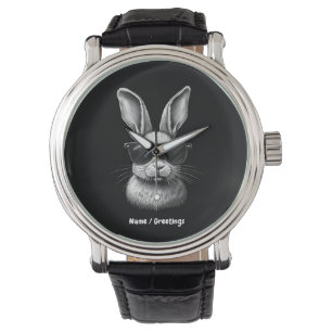Cute Bunny Face With Sunglasses For Kids Watch