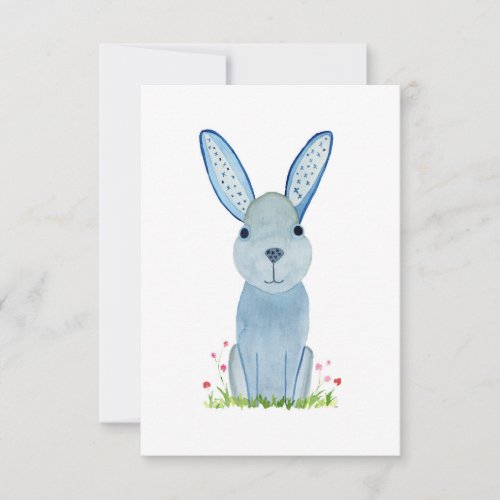 Cute Bunny Flat Card