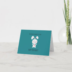 cute bunny Folded Birthday Card Card for kids