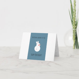 Cute Bunny folded Birthday Card for Kids