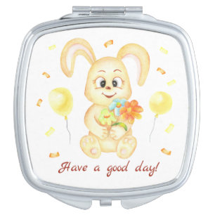 Cute Bunny for a positive mood Compact Mirror