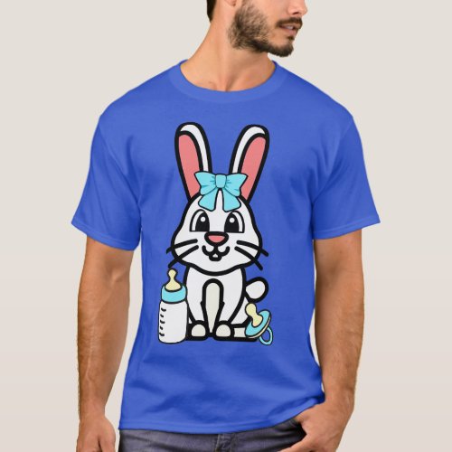 Cute Bunny Gender reveal its a boy T_Shirt