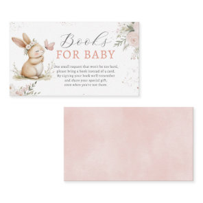 Cute Bunny Girl Books for Baby Enclosure Card