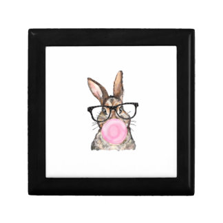 Cute Bunny Glasses Bubblegum Easter Day Girls Kids Gift Box