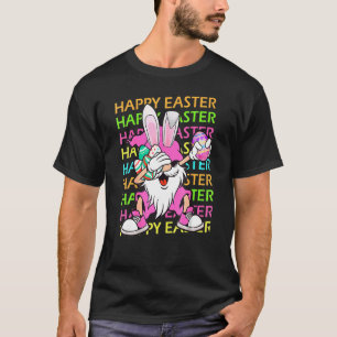 Cute Bunny Gnome Ears Rabbit Hunting Happy Easter  T-Shirt