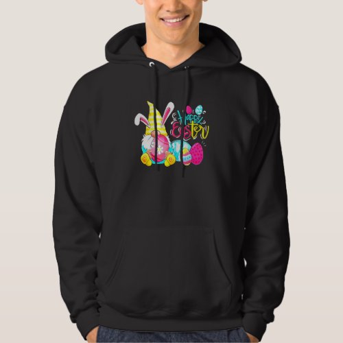 Cute Bunny Gnome Hug Easter Eggs Happy Easter Day Hoodie
