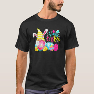 Cute Bunny Gnome Hug Easter Eggs Happy Easter Day T-Shirt