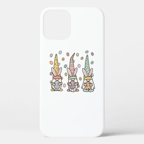 Cute Bunny Gnomes And Easter Happy Eggs iPhone 12 Pro Case
