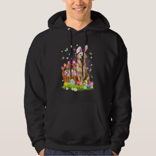 Cute Bunny Golden Retriever Dog Easter Eggs Basket Hoodie