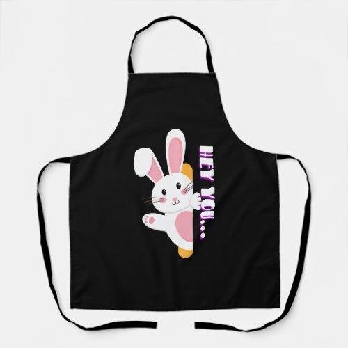 cute bunny graphic apron