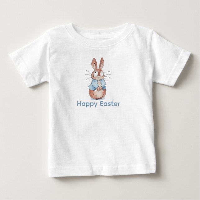 Cute Bunny Happy Easter Baby T-Shirt • Adorable  (Front)