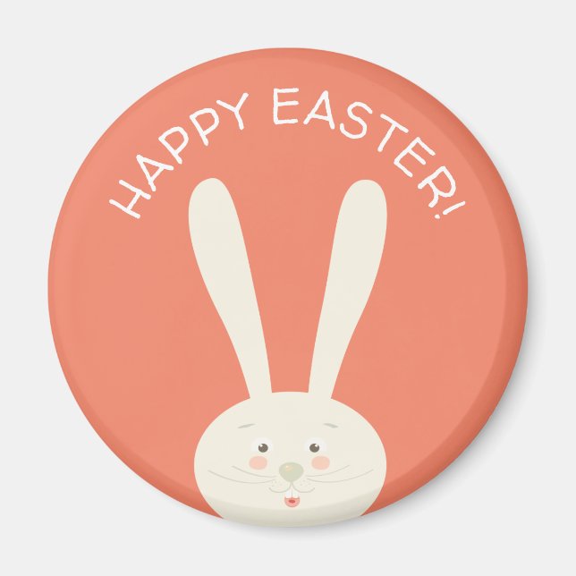 Cute Bunny Happy Easter Eggs Hunt Party Magnet (Front)