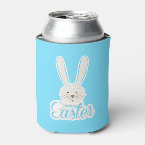 Cute Bunny Happy Easter Eggs Hunt Party Spring Can Cooler