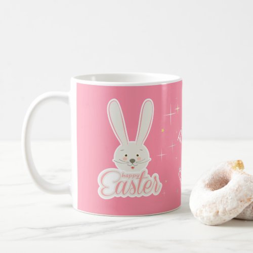 Cute Bunny Happy Easter Eggs Hunt Party Spring Coffee Mug