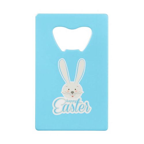 Cute Bunny Happy Easter Eggs Hunt Party Spring Credit Card Bottle Opener