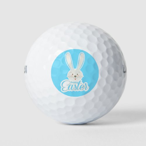 Cute Bunny Happy Easter Eggs Hunt Party Spring Golf Balls