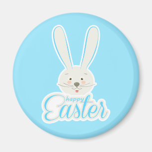 Cute Bunny Happy Easter Eggs Hunt Party Spring Magnet