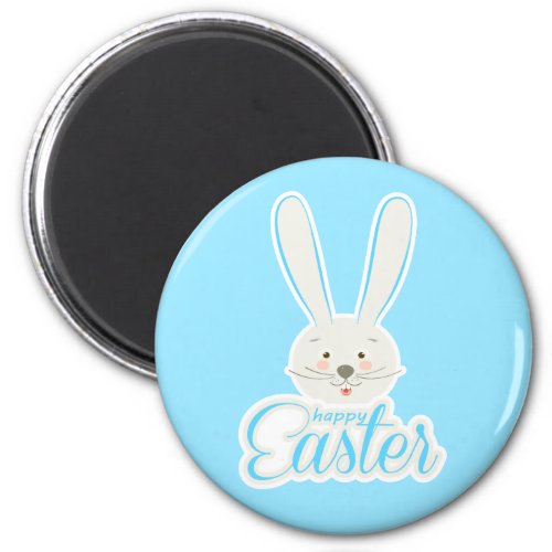 Cute Bunny Happy Easter Eggs Hunt Party Spring Magnet