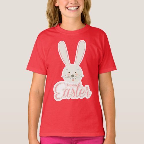 Cute Bunny Happy Easter Eggs Hunt Party Spring T_Shirt