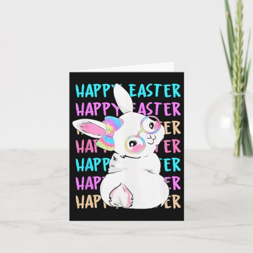 Cute Bunny Happy Easter For Teen Girls Boy Easter  Card