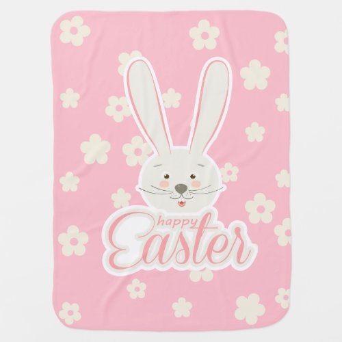 CUTE BUNNY HAPPY EASTER HOLIDAY Baby Shower Baby Blanket