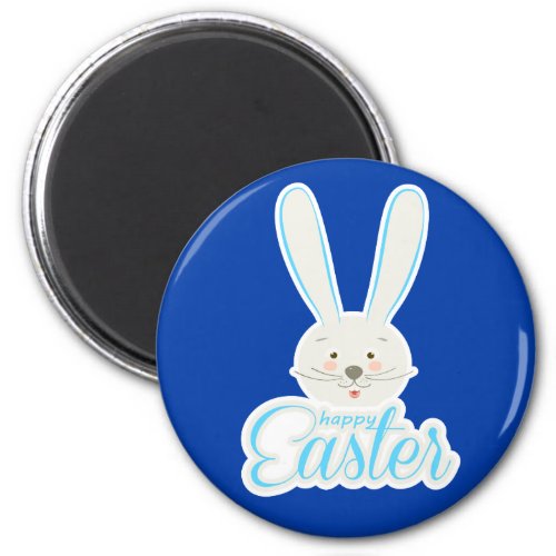 Cute Bunny Happy Easter Holiday Eggs Hunt Party Magnet