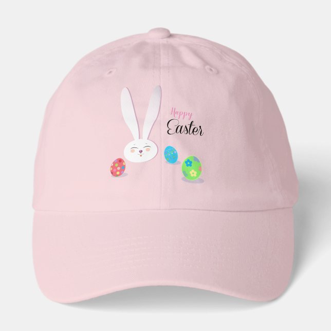 CUTE BUNNY HAPPY EASTER HOLIDAY PARTY EGGS HUNT HAT (Front)