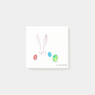 CUTE BUNNY HAPPY EASTER HOLIDAY PARTY Trendy Post-it Notes