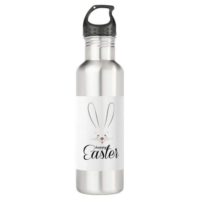 CUTE BUNNY HAPPY EASTER HOLIDAY PARTY Trendy Stainless Steel Water Bottle (Front)