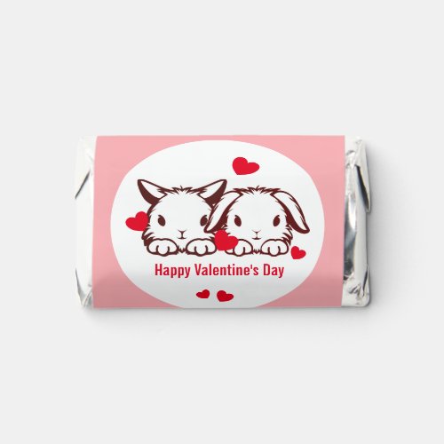 Cute Bunny Heart Valentines  Hersheys Kisses He Hersheys Miniatures