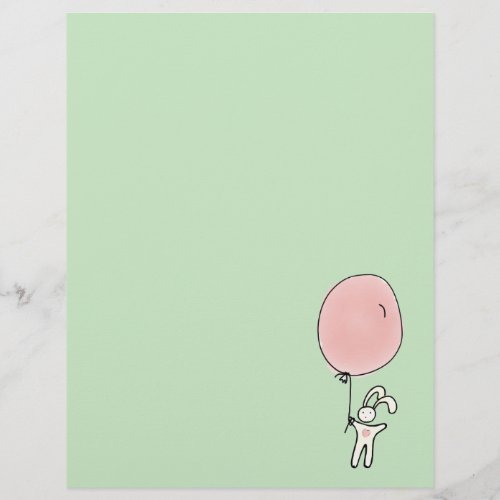 Cute Bunny Holding a Balloon