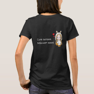 Cute Bunny Hood Girl T-Shirt