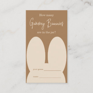 Cute bunny How many gummy bunnies game Enclosure Card