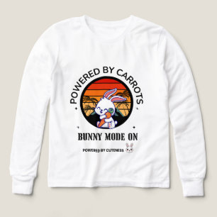 Cute Bunny Hugging Carrot Retro Sunset T-Shirt  Tri-Blend Shirts