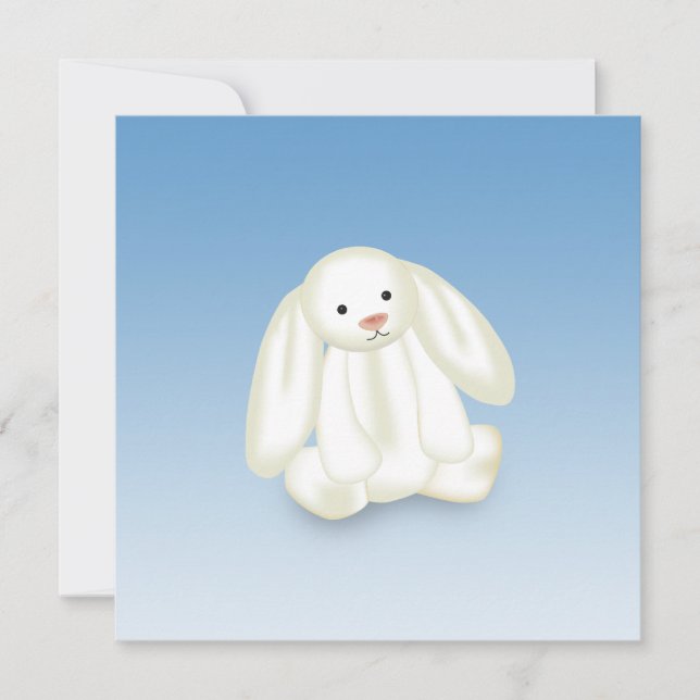Cute Bunny Illustration Personalized Announcement (Front)
