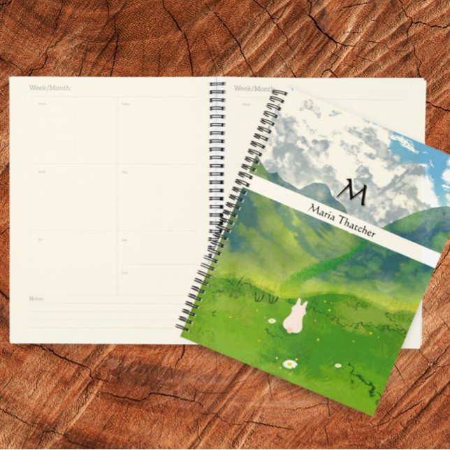 Cute Bunny in Mountain View Planner (Creator Uploaded)
