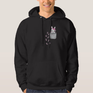 Cute Bunny In Pocket Easter Day Rabbit For Women G Hoodie