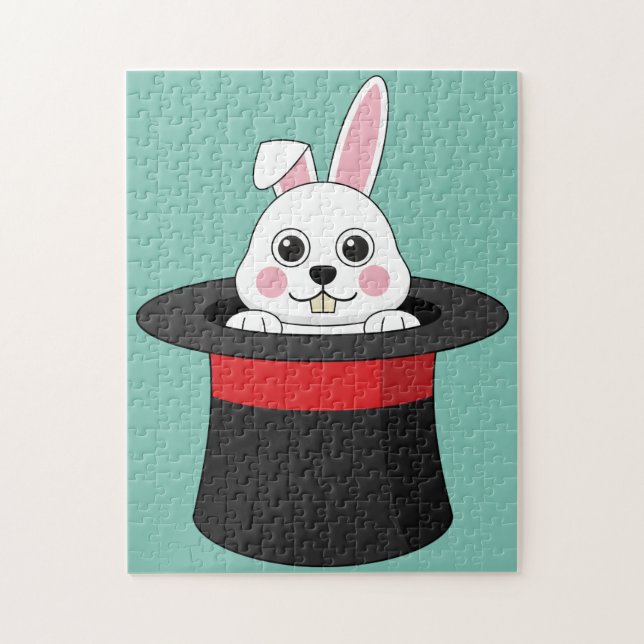 Cute Bunny in Wizard Hat Jigsaw Puzzle (Vertical)